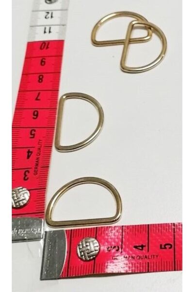 Klinkshop مشبك حزام الحقيبة 3 سم - مشبك D - 4 قطع - لون ذهبي