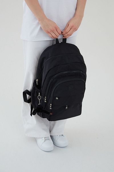 bakacstore Țesătură unisex Crinkle hidrofugă - Rucsac pentru gimnaziu, liceu, colegiu. Cadou breloc