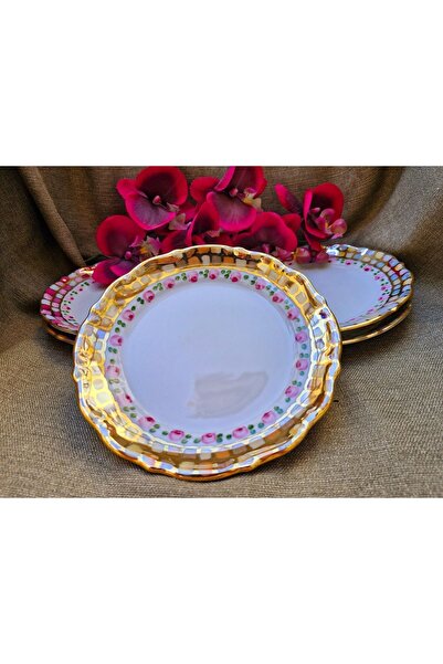 BY.RAYKA PORSELEN El Dekor 6 Lı Pasta Tabağı