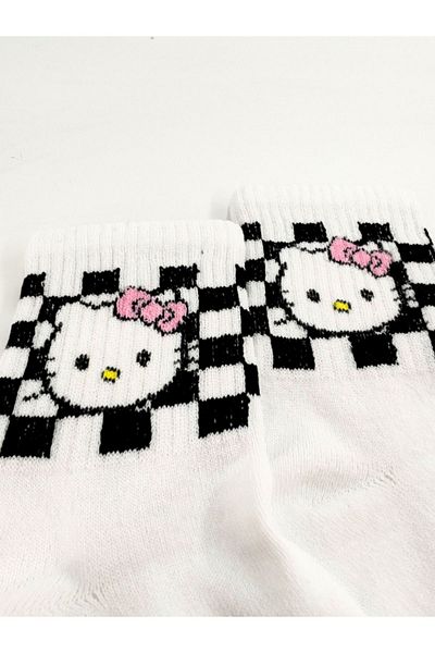 Shuttle Park Κάλτσες κολλεγίου με λευκό σχέδιο Hello Kitty Unisex