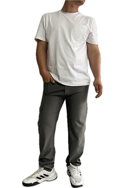 Artıbir Tekstil İmalat Unisex Yüksek Bel Likralı Regular Fit Eşofman Görünümlü Kargo Cepli Pantolon