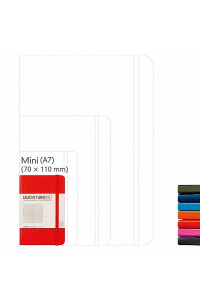 Leuchtturm1917 دفتر ملاحظات صغير الحجم (A7)، غطاء صلب، 169 صفحة مرقمة، أخضر ليموني - مخطط