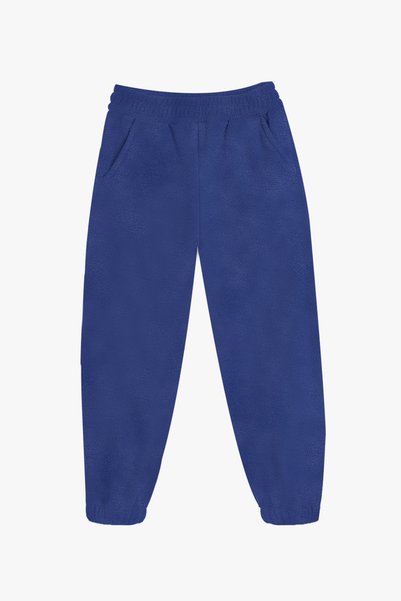 Vatkalimon Navy Blue Fleece Sweatpants - Girls and Boys with Pockets