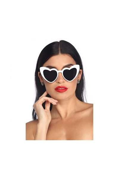 Makro Optik Cat Eye White Heart Framed Special Design Lady Sunglasses