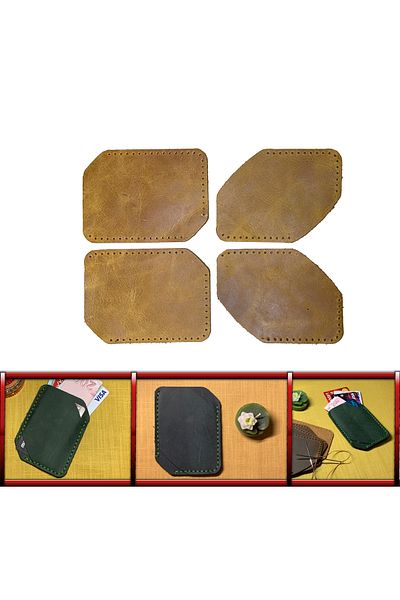 AiryFooT Crazy Leather Hobby - Στάθμευση έτοιμης κοπής Μίνι θήκη για κάρτες