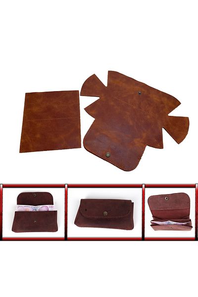 AiryFooT Направи си сам готов кожен портфейл голям дамски портфейл (Zeugma) Crazy Leather Hobby