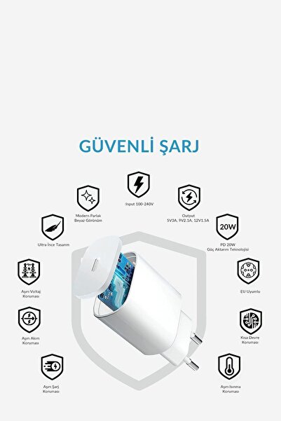 woyax By Deji Samsung Xiaomi Oppo Huawei Realme Reeder Uyumlu 20w Hızlı Şarj Aleti Adaptörü Type-c