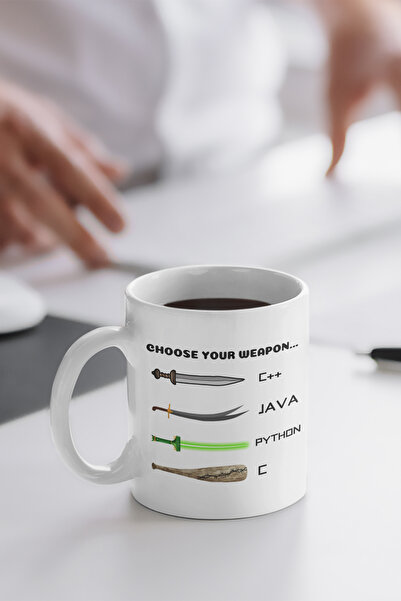 qoeuyl boutique Bilgisayar Programcısı Yazılımcı Mühendis Java, Python Baskılı Hediyelik Eğlenceli Beyaz Kupa Bardak