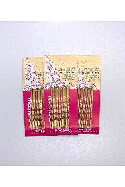 312 KONSEPT ALTIN RENGİ TEL TOKA FİRKETE 3 KART 36 ADET