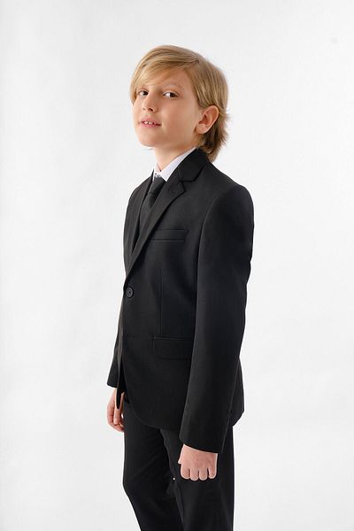 Doctor junior Fekete gabardin öltöny fiúknak