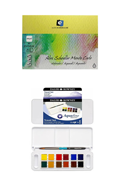 arttone Alex A5 Monte Carlo 10 Yp 21x14,8 سم كتاب ألوان مائية Daler Rowney Aq...