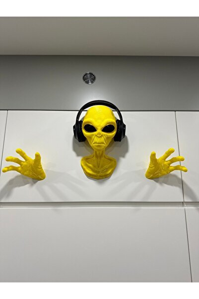 Genel Markalar Kulaklık Standı Xl Alien Uzaylı Duvar Dekorasyonu