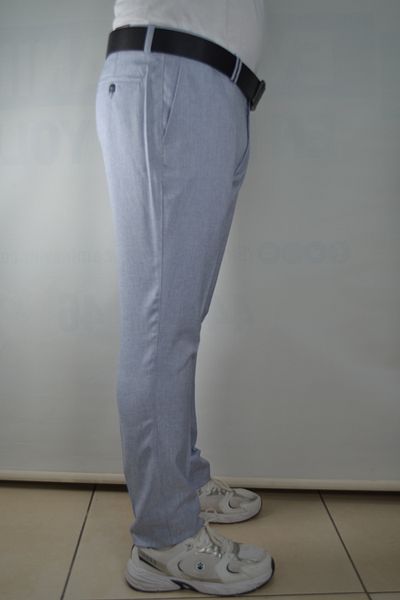 Bomonti Pantaloni slim din bumbac cu dungi pentru bărbați