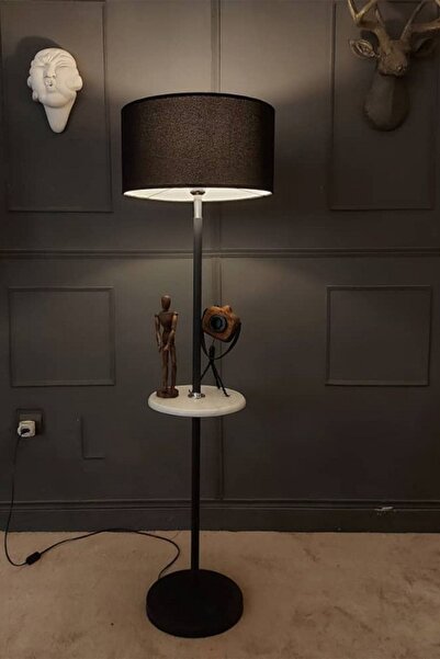 ABAJUR EVİM Retain Modern S,yah Ayaklı Lambader