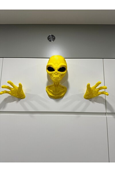 Genel Markalar Kulaklık Standı Xl Alien Uzaylı Duvar Dekorasyonu