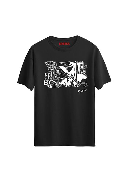 Açık Garaj Pablo Picasso Patterned Unisex T-Shirt - Regular Fit