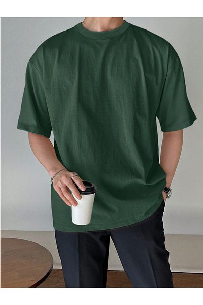 Tarz Cool Ανδρικό βαμβακερό μπλουζάκι Crew Neck