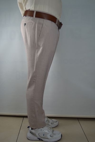 Bomonti Men's Cotton Slim Fit Striped Trousers