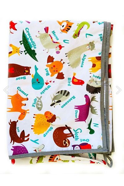 Aşkın Parti Evi Zoo.150X150 cm Waterproof, Floor/Table Cover, for Activity, Dining and Play