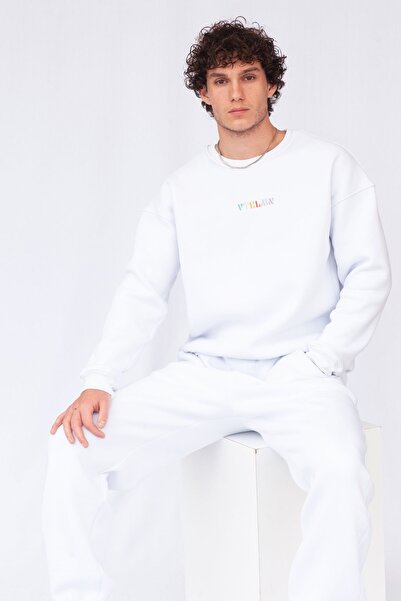 Vatkalimon Λευκό φούτερ Unisex Oversize