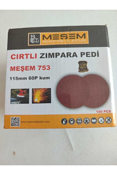 YEB AVM Cırt Zımpara 115 Mm Spiral Avuç Taşlama Matkap Uyumlu (60 KUM)  50 Adet