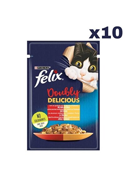 FELIX Sığır Etli Kanatlı Kedi Yaş Mama 10 Adet (1x85gr)