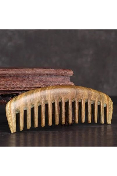 Sorendy Sandalwood Wooden Comb for Curly Hair 15 cm - At-107 Natural Scented Wide Tooth