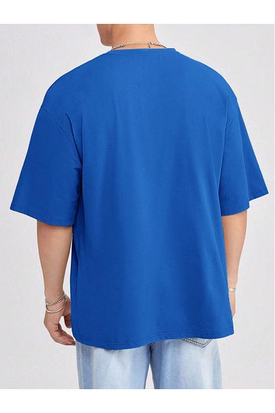 Tarz Cool Ανδρικό βαμβακερό μπλουζάκι Crew Neck