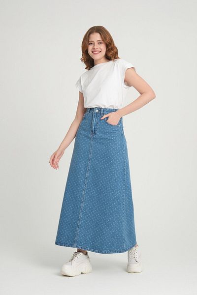 DeMim fustă din denim ponei