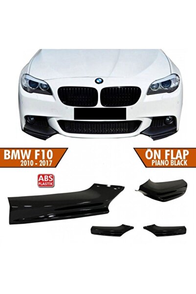 BODYKİT DİZAYN Bmw F10 2010 2017 Tampon M Performance St P Black Ön Flap Seti