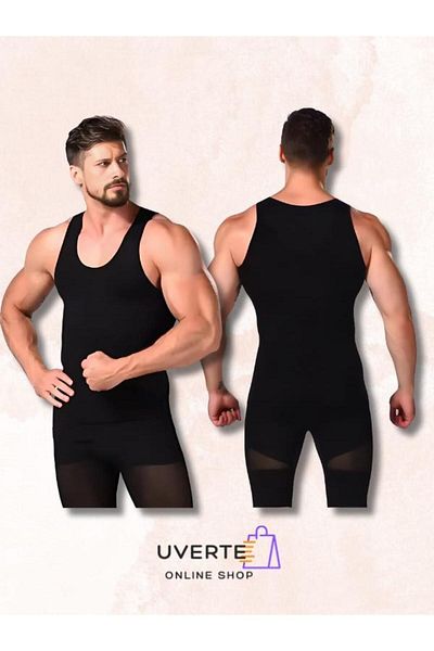 UVERTE Men's Corset Athlete - Chest, Waist and Belly Gynecomastia Recovery Upright Posture Corset