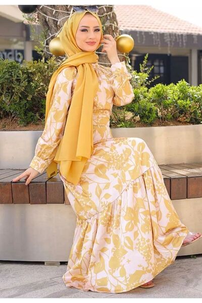 PINAR ŞEMS Fulya Elbise Sarı