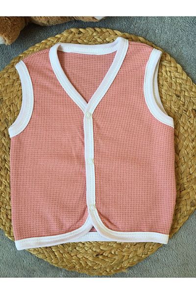 caliskanonline Braided Snap Fastener Seasonal Baby Vest 3-6-9 Months