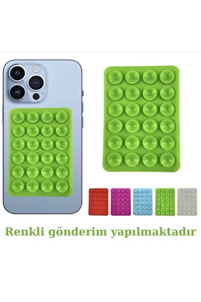 Vakumlu Telefon Tutucu - Karışık Renk Akrobat Siyah Belirtilmemiş Vantuzlu