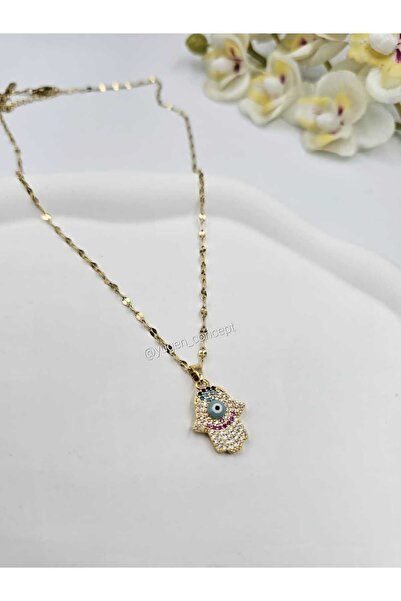 YUGENCONCEPT قلادة يد فاطمة الأم الفولاذية