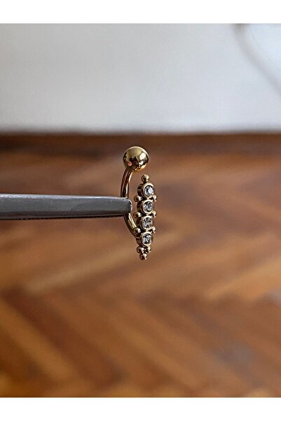 Rupen Kraft 316 L Cerrahi Çelik Taşlı Göbek Piercingi Taşlı Göbek Piercingi