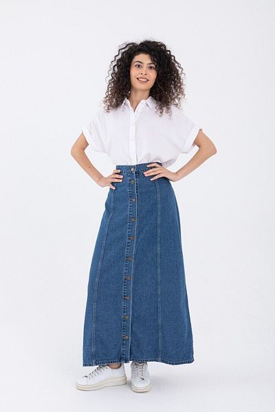 DeMim Fusta de blugi Maxi Mid Tone