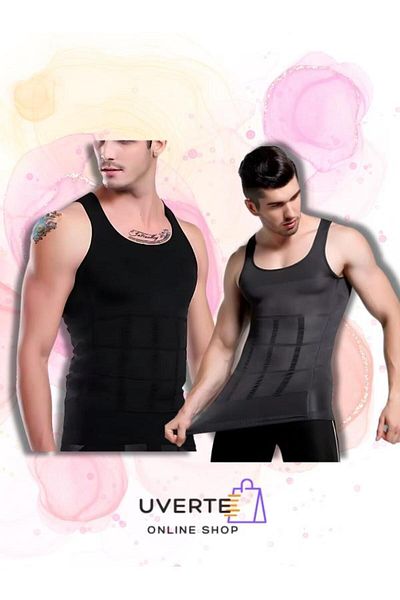 UVERTE Men's Corset Athlete - Chest, Waist and Belly Gynecomastia Recovery Upright Posture Corset