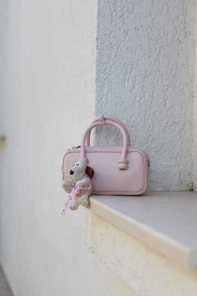 Moom Bag Кольорова жіноча сумка з ручкою та маскотом ведмедика