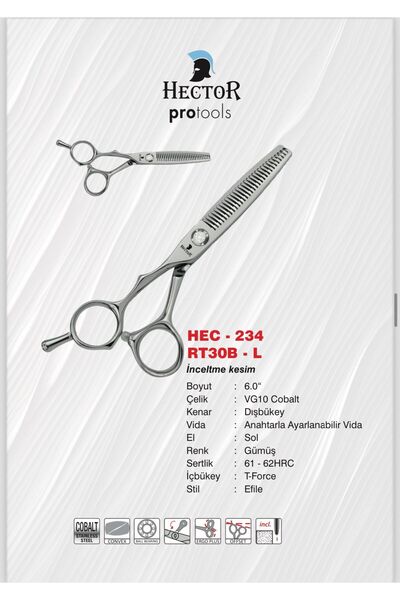 Hector HEC-234 RT30B-L Kuaför Berber Makası
