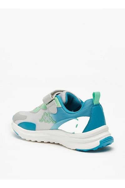 Kappa Boys' Panelled Sports Shoes with Hook and Loop Closure