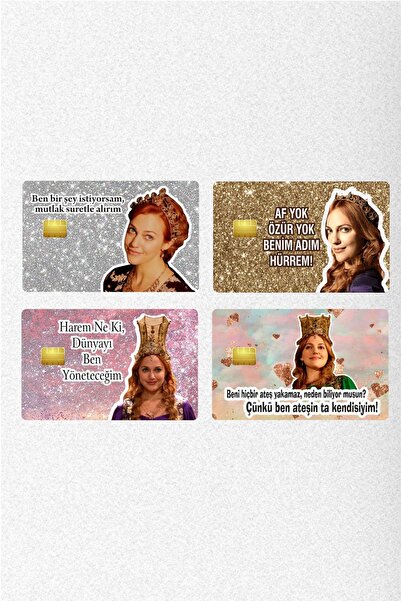 Alptuğ Reklam Hürrem Sultan Tasarımlı Kredi Kartı, Papara Kartı Kaplama Stick...