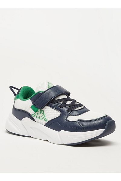 Kappa Boys' Colourblock Lace Detail Sports Shoes with Hook and Loop Closure