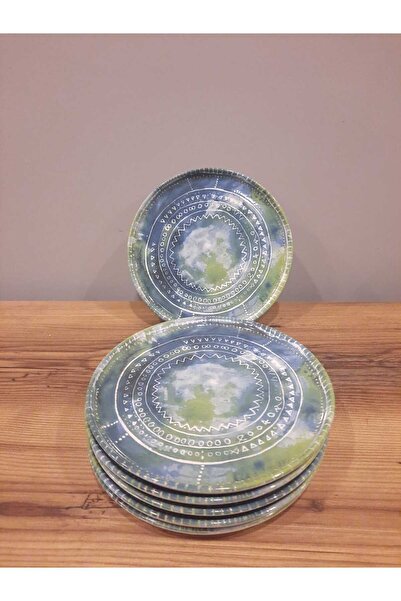 Keramika KERAMİKA 22 CM PASTA TABAĞI 6 ADET NORDIC