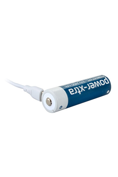 POWER-XTRA PX18650TYPC - 3.7V 2400 mAh -18650 - Şarjlı Pil - Type C - Tekli Blister