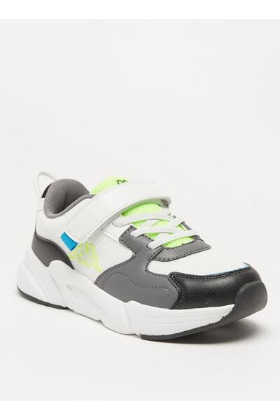 Kappa Boys' Colourblock Lace Detail Sports Shoes with Hook and Loop Closure