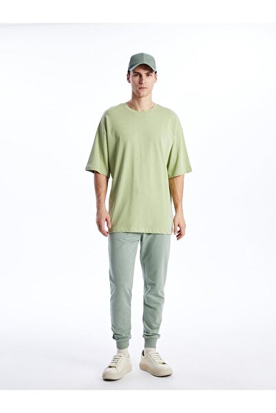 LC Waikiki Ανδρικό χτενισμένο βαμβακερό μπλουζάκι XSIDE Oversize - Crew Neck, κοντό μανίκι