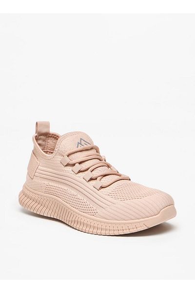 Oaklan by Shoexpress Mesh Textured Walking Shoes with Lace-Up Closure