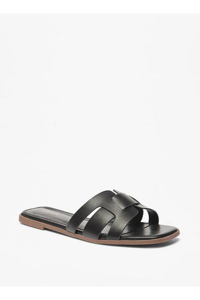 Celeste Women's Solid Slip-On Flat Sandals