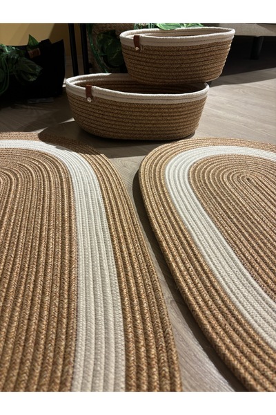 MaVaux Amsterdam Jute - Σετ 4 ψάθινα πατάκια μπάνιου